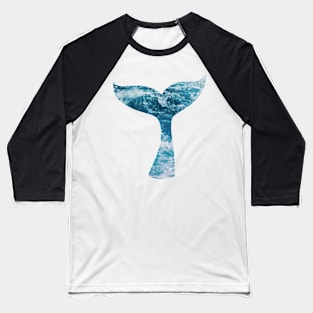 Mermaid Tail Ocean Wave Baseball T-Shirt